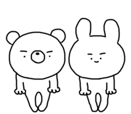 Apology sticker. A rabbit and bear. sticker #11507525