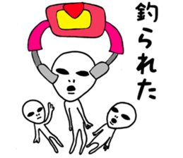 I am funny alien. sticker #11507951