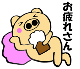 Large letters kansai dialect pig2 sticker #11508279