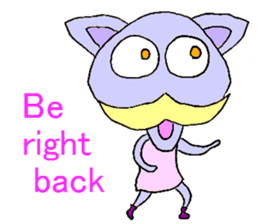 New animal of a yellow mustache sticker #11508584