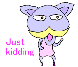 New animal of a yellow mustache sticker #11508600