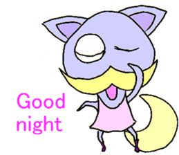 New animal of a yellow mustache sticker #11508607