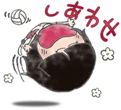 Volleyball love/watercolor painting sticker #11508856