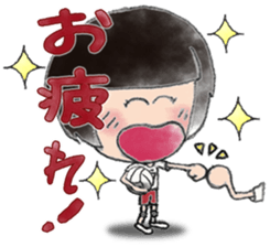 Volleyball love/watercolor painting sticker #11508865