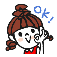 Cute and pop girl sticker #11509012