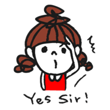 Cute and pop girl sticker #11509014