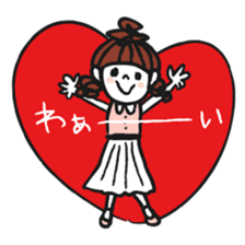 Cute and pop girl sticker #11509015