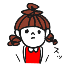Cute and pop girl sticker #11509017