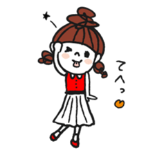 Cute and pop girl sticker #11509021