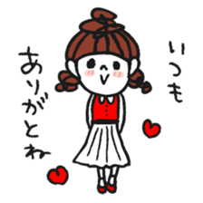 Cute and pop girl sticker #11509024