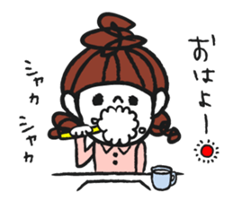 Cute and pop girl sticker #11509025