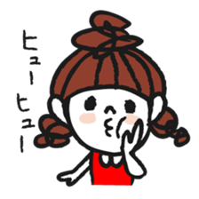 Cute and pop girl sticker #11509030