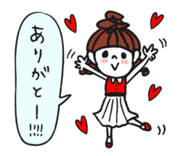 Cute and pop girl sticker #11509032