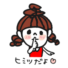 Cute and pop girl sticker #11509033