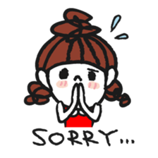 Cute and pop girl sticker #11509036