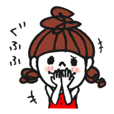 Cute and pop girl sticker #11509043