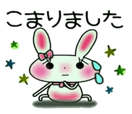Cute loose and pretty rabbit 2 sticker #11509663