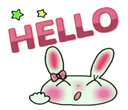 Cute loose and pretty rabbit 2 sticker #11509676