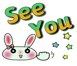 Cute loose and pretty rabbit 2 sticker #11509687