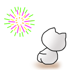 The cat which can be used in summer sticker #11510686