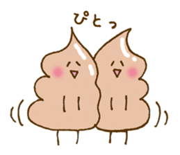 Chocolate soft ice cream 'Softonton' 4 sticker #11513545