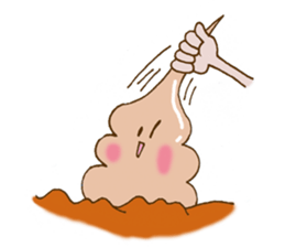 Chocolate soft ice cream 'Softonton' 4 sticker #11513549