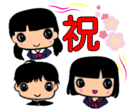 Pretty three kids. 3 sticker #11514132