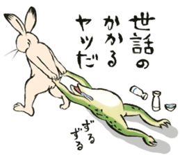 Ukiyoe animals sticker #11514348