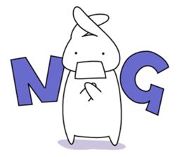 The rabbit which dislocated its jaw sticker #11515089