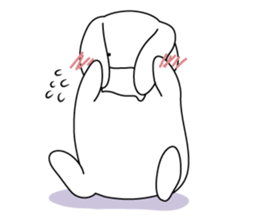 The rabbit which dislocated its jaw sticker #11515127