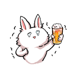 Om nom nom nom rabbit sticker. sticker #11515331