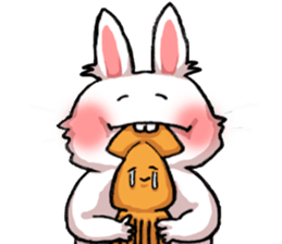 Om nom nom nom rabbit sticker. sticker #11515333