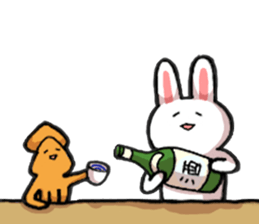 Om nom nom nom rabbit sticker. sticker #11515334