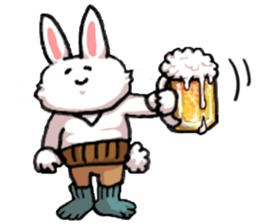 Om nom nom nom rabbit sticker. sticker #11515336