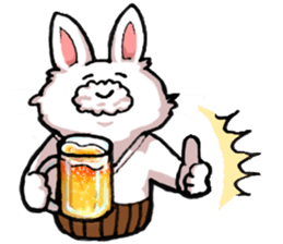 Om nom nom nom rabbit sticker. sticker #11515337