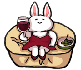 Om nom nom nom rabbit sticker. sticker #11515339