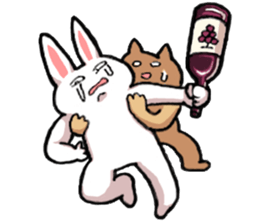 Om nom nom nom rabbit sticker. sticker #11515343