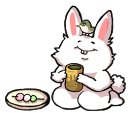 Om nom nom nom rabbit sticker. sticker #11515344