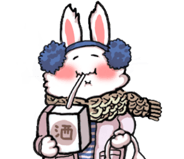 Om nom nom nom rabbit sticker. sticker #11515345