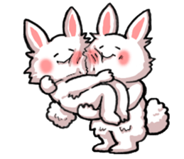 Om nom nom nom rabbit sticker. sticker #11515346