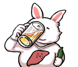 Om nom nom nom rabbit sticker. sticker #11515349