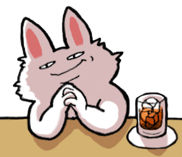 Om nom nom nom rabbit sticker. sticker #11515355