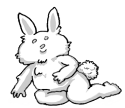 Om nom nom nom rabbit sticker. sticker #11515360