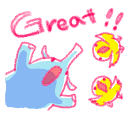 Crayon elephant sticker #11515954