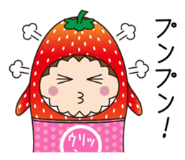 Sticker of cute strawberry sticker #11517162