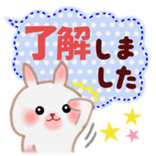 Usable pretty rabbit 5 sticker #11517980