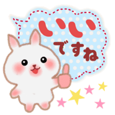 Usable pretty rabbit 5 sticker #11517986