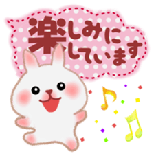 Usable pretty rabbit 5 sticker #11517999
