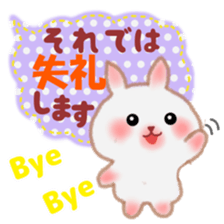 Usable pretty rabbit 5 sticker #11518014