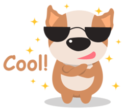 Brownie Bowow, the brown dog sticker #11518364